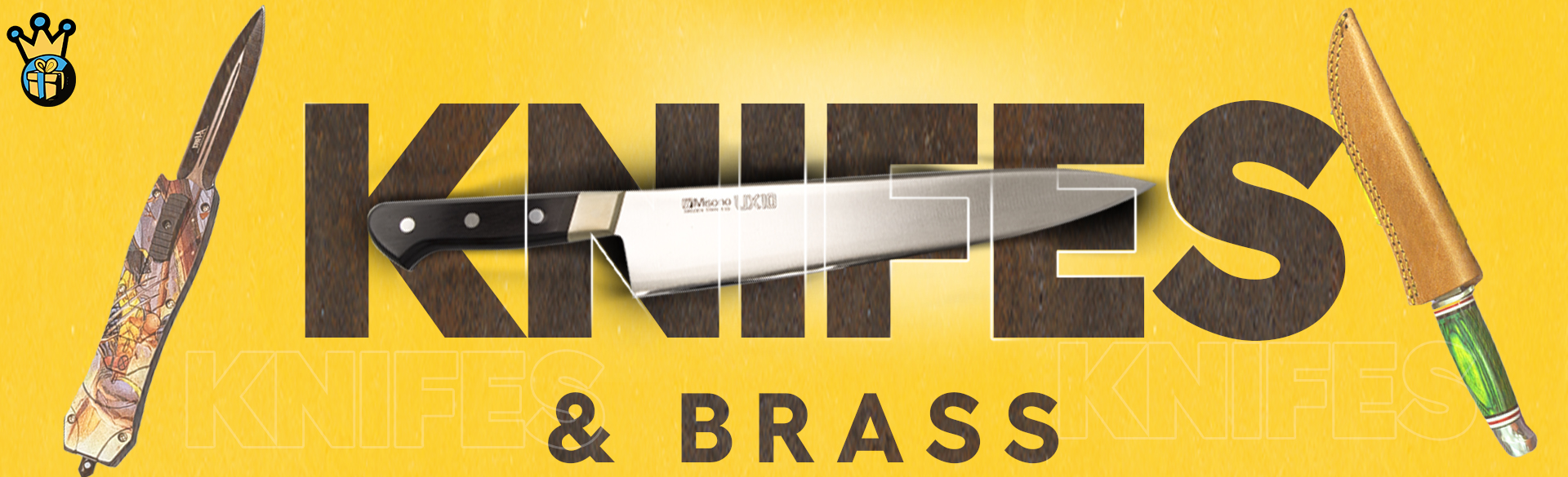 knife and brass