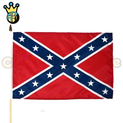 CONFEDERATE 12 X 18in STICK FLAG