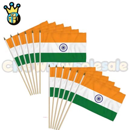 India 12x18in Stick Flag