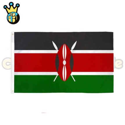 Kenya 3x5ft Poly Flag