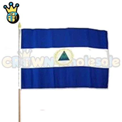 NICARAGUA 12 X 18in STICK FLAG