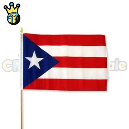 Puerto Rico 12x18in Stick Flag